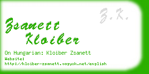 zsanett kloiber business card